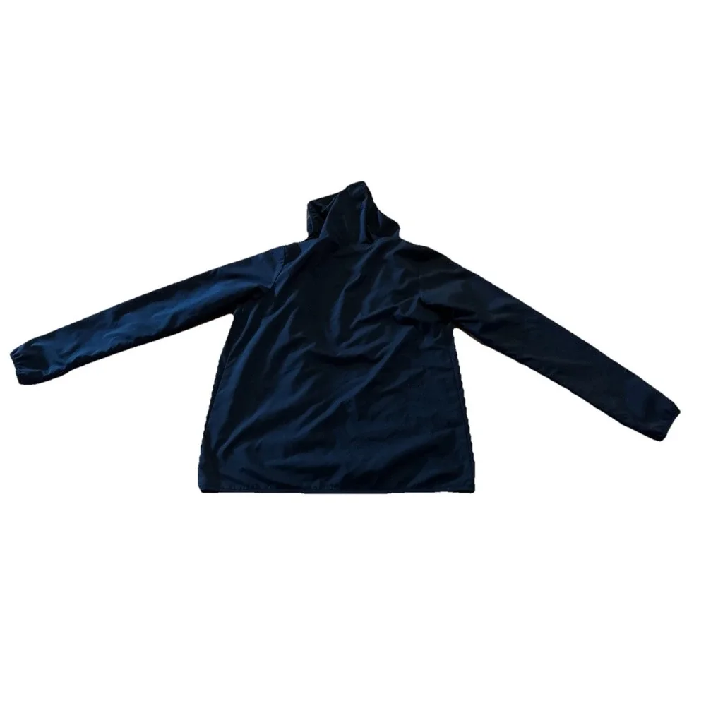 Reebok Men's Black Windbreaker Jacket Hooded Full Zip‎ Mesh Lined Small *read*